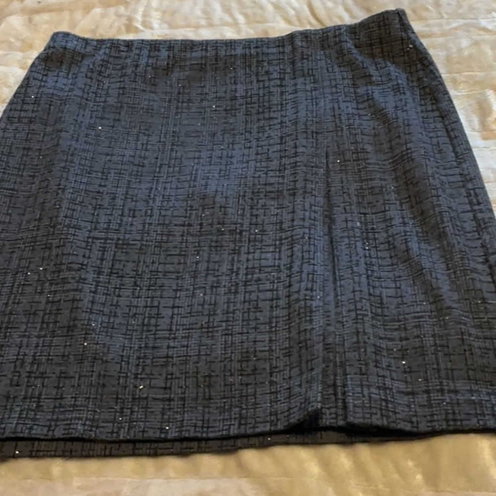 Express Charcoal Textured Pencil Skirt